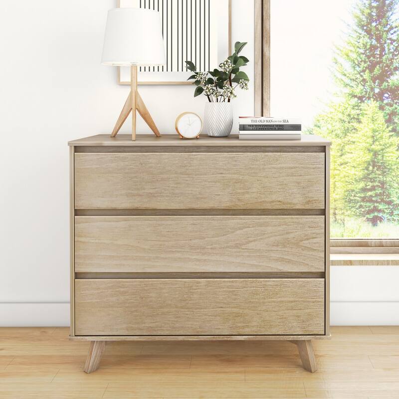 Max and Lily Scandinavian 3 Drawer Dresser - Blonde