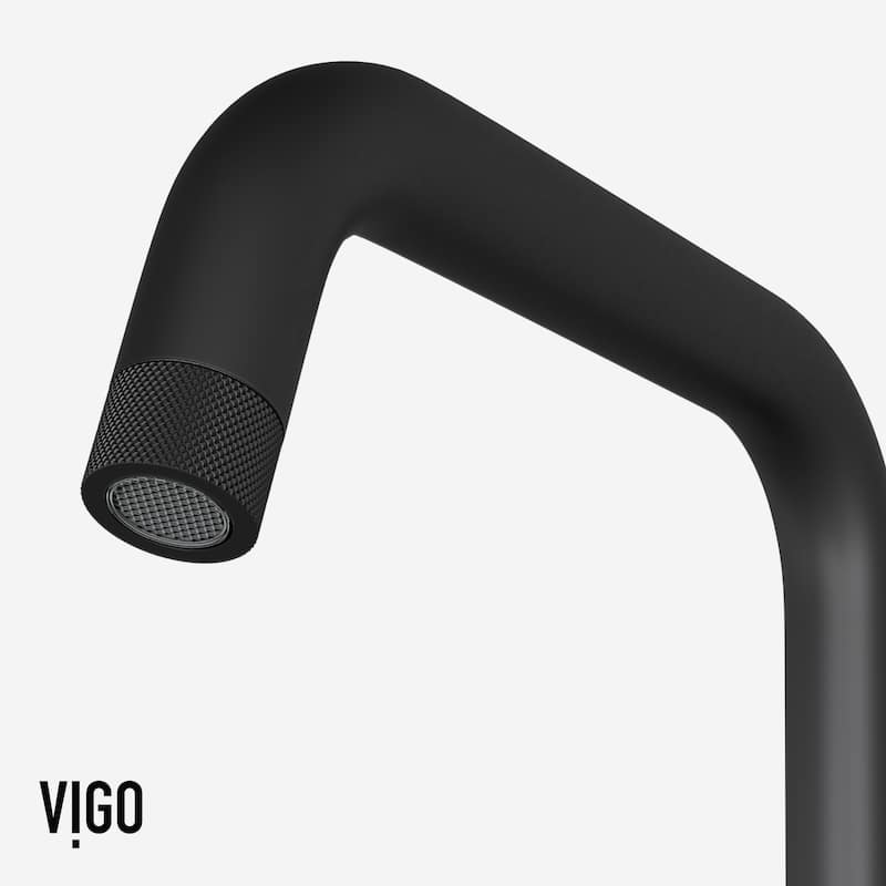 VIGO Cass Industrial 14" H Single Handle Kitchen Bar Faucet