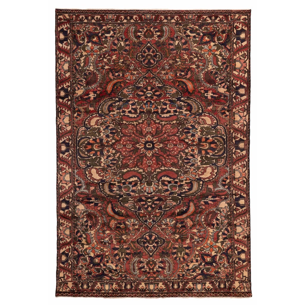 ECARPETGALLERY Hand-knotted Kayseri Vintage Red Wool Rug - 6'6 x 9'8