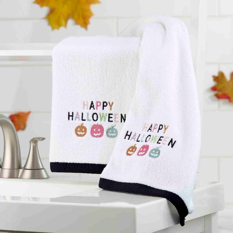 Avanti Happy Pastel Halloween 2-Pack Hand Towels