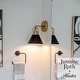 preview thumbnail 9 of 7, Hunter Carrington Isle Black and Luxe Gold Wall Sconce Light Fixture - Bathroom Bedroom Hallway Casual Transitional Designer