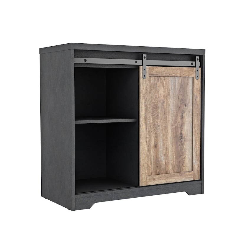 Barn Door Bar Cabinet For Living Room
