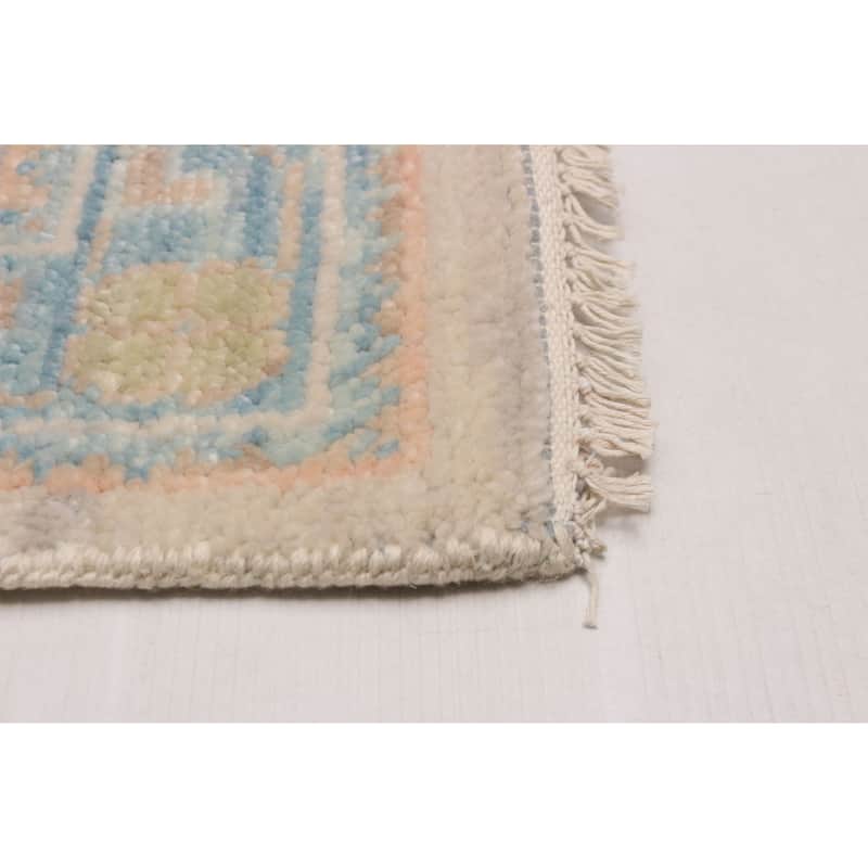 ECARPETGALLERY Hand-knotted Modern Oushak Ivory Wool Rug - 9' 2" x 12' 2"