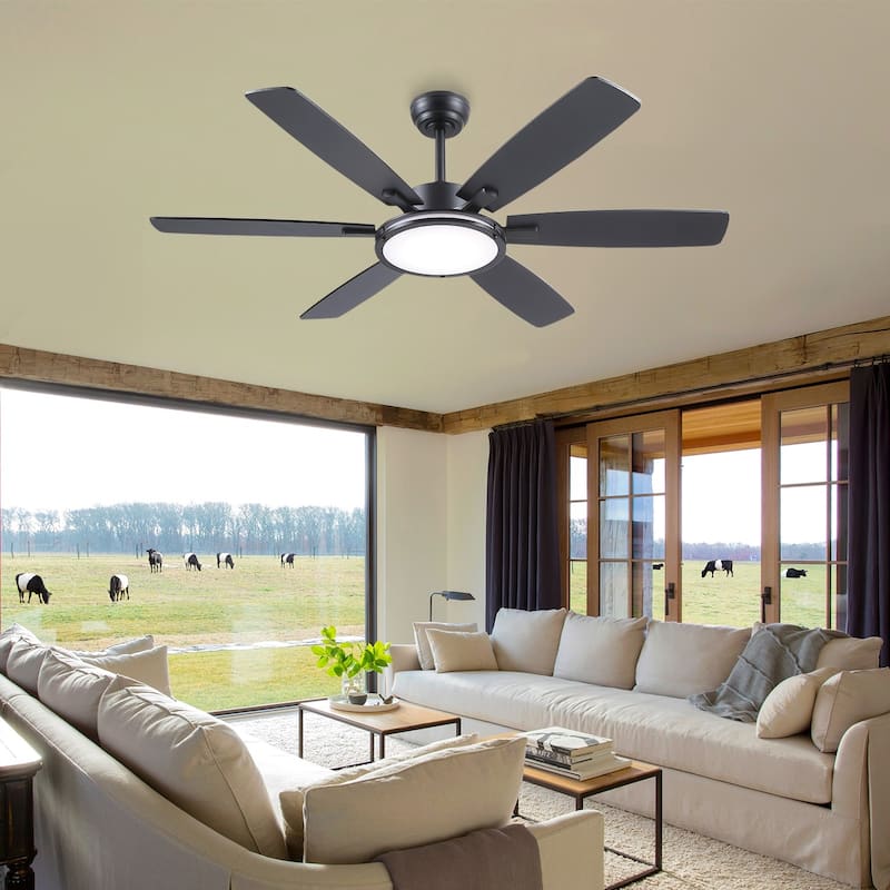 46" and 52" Indoor Ceiling Fan with Light Quiet Modern Ceiling Fan Remote and APP Conrol