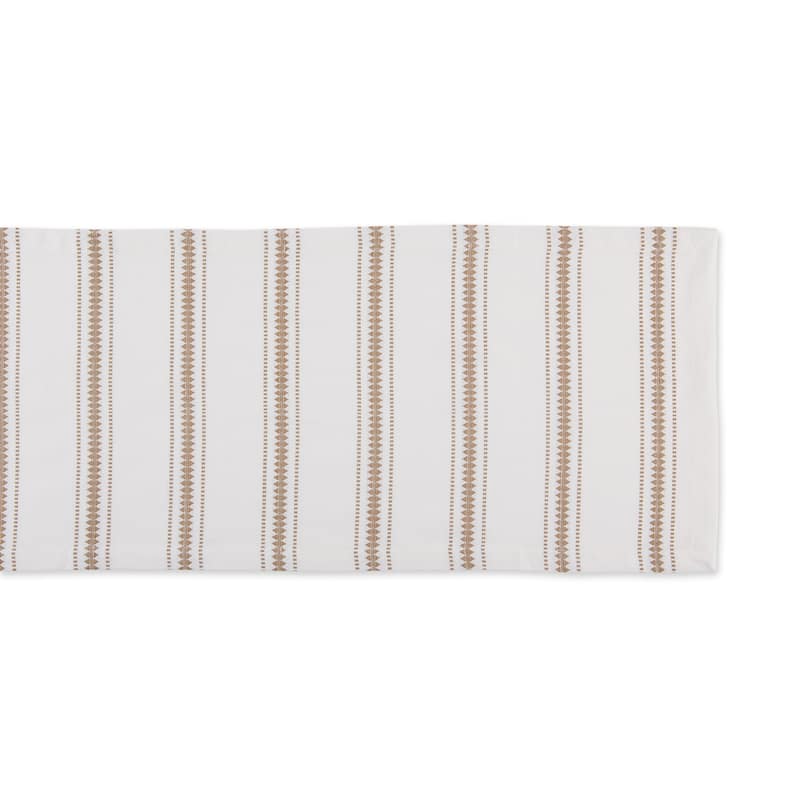 DII French Blue Zig Dobby Stripe Table Runner