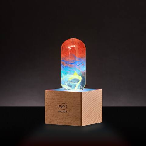EP Light 6.3" Wood Table Lamp Mood Desk Lamp - Youth-Holiday Gifts - EXACT SIZE