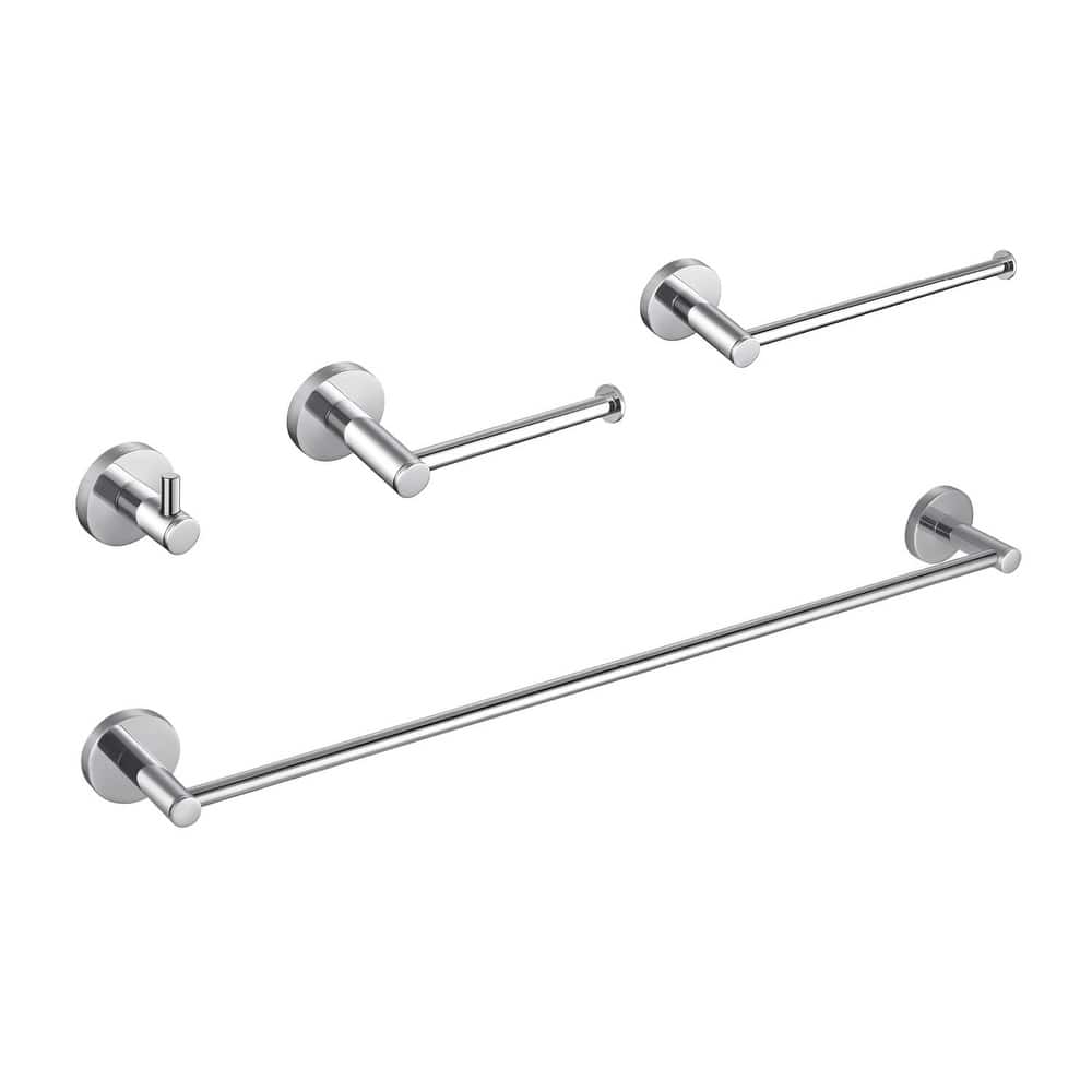 Circular 4-Piece Bathroom Hardware Set