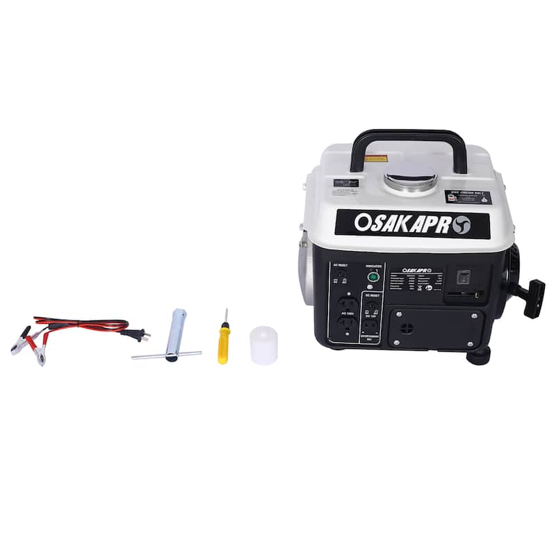 Ultra Lightweight Gas-Powered 2-Stroke Recoil Start 900-Watt Portable Generator with 71 CC Air-Cooled OHV Gas Engine