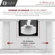 preview thumbnail 10 of 13, STYLISH 16 inch Graphite Black Stainless Steel 16G Undermount Bar Sink - 16" x 18" x 10"