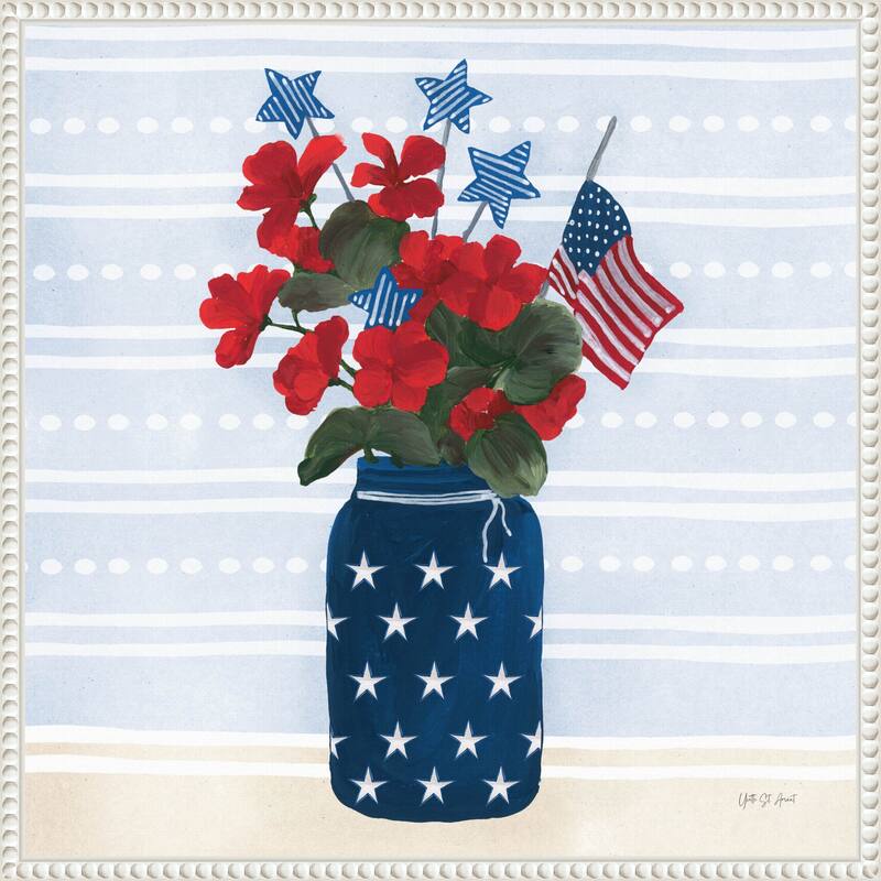 American Gnome IX by Yvette St. Amant Framed Canvas Wall Art Print