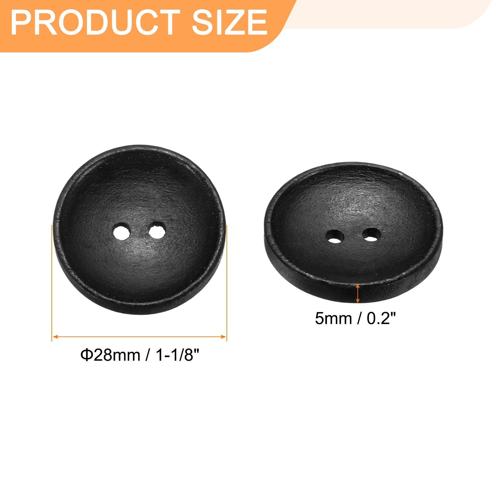 Wooden Sewing Button 2 Holes Wood Round Craft Replacement Buttons for Clothing DIY Crafts Decoration