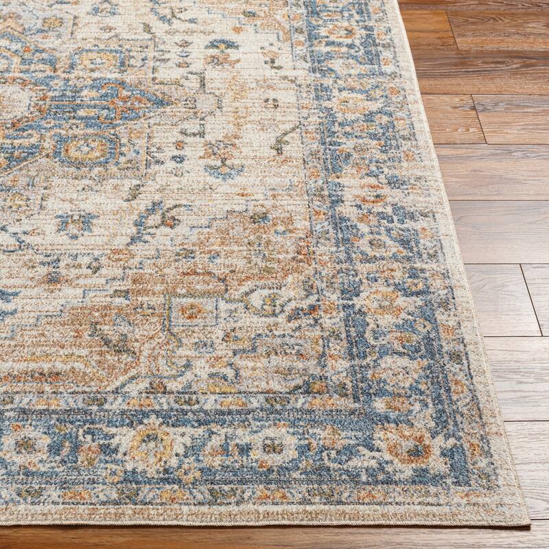 Livabliss Lillian Machine Washable Distressed Classic Area Rug