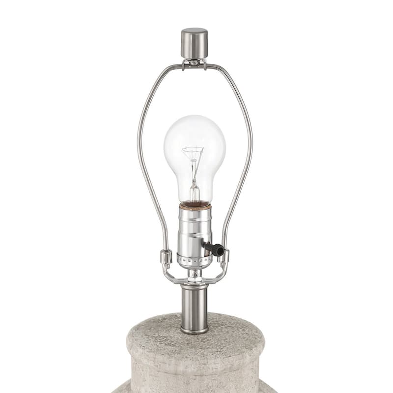 Acroma Avgust 24.25" Ceramic Table Lamp with Fabric Linen Shade