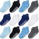 preview thumbnail 1 of 4, CozyWay Ankle Grip Socks Boys Solid Multicolor - 12 pair, 1-3 Years