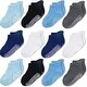 preview thumbnail 1 of 4, CozyWay Ankle Grip Socks Boys Solid Multicolor - 12 pair, 6-12 Months