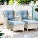 Option Beige Wicker / Babyblue Cusion
