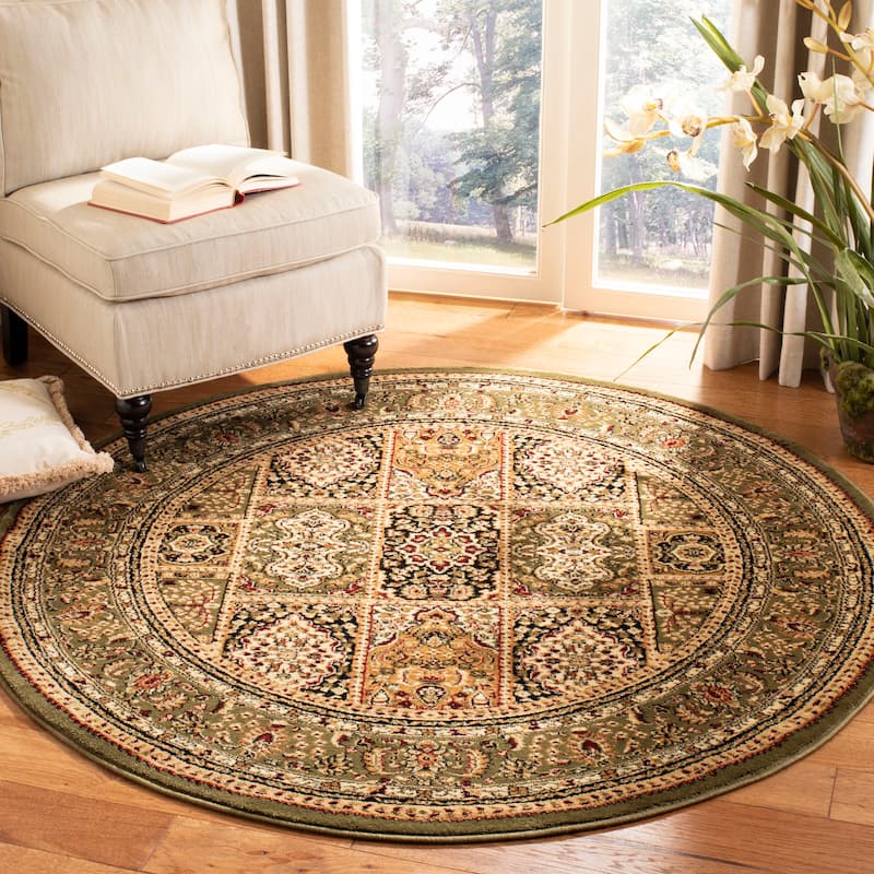 SAFAVIEH Lyndhurst Bluette Traditional Oriental Rug - 8' Round - Multi/Green