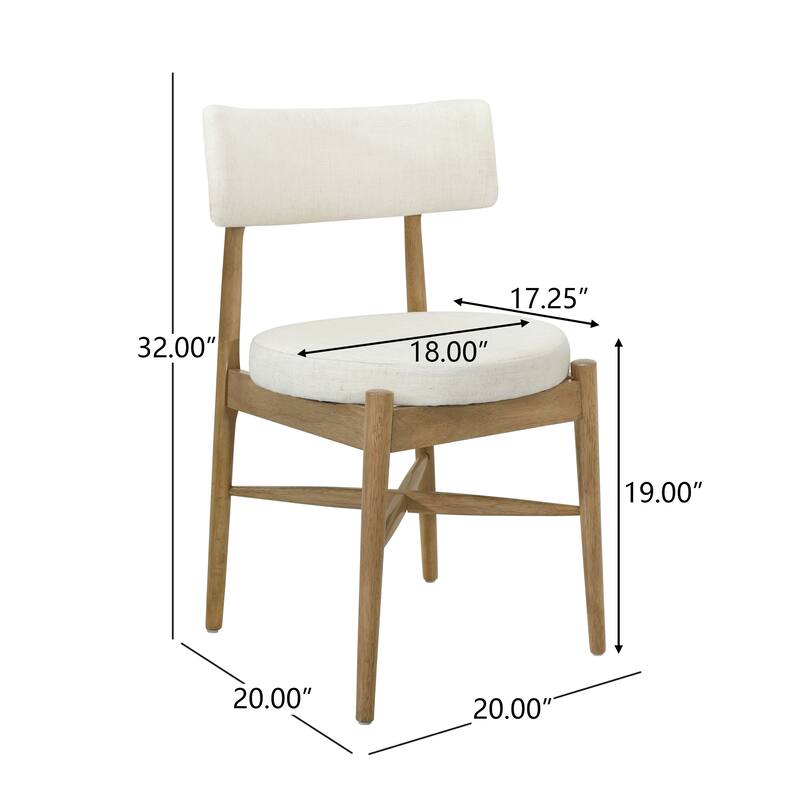 Lumen Dining Chairs Rubberwood (Set of 2 ) by Christopher Knight Home