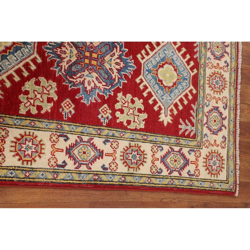Oriental Red Kazak Accent Rug Handmade Wool Carpet - 2'9" x 4'3"