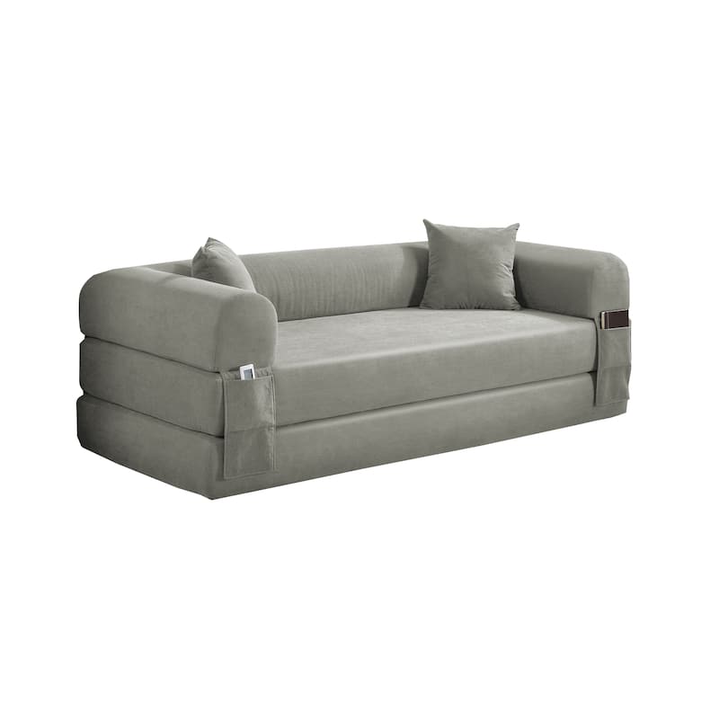3-in-1 Convertible Sleeper Sofa with Pillows & Storage