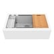 preview thumbnail 7 of 18, Karran 34" Undermount Large Single Bowl Quartz Farmhouse Workstation Kitchen Sink