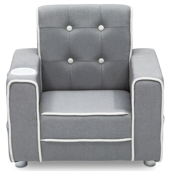 slide 2 of 3, Chelsea Kids Upholstered Chair with Cup Holder