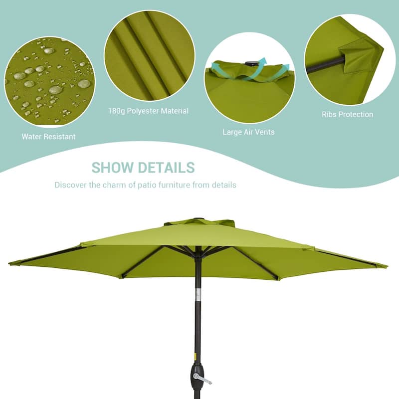 Bonosuki 7.5Ft Patio Market Umbrella Weather-Resistant Table Umbrella