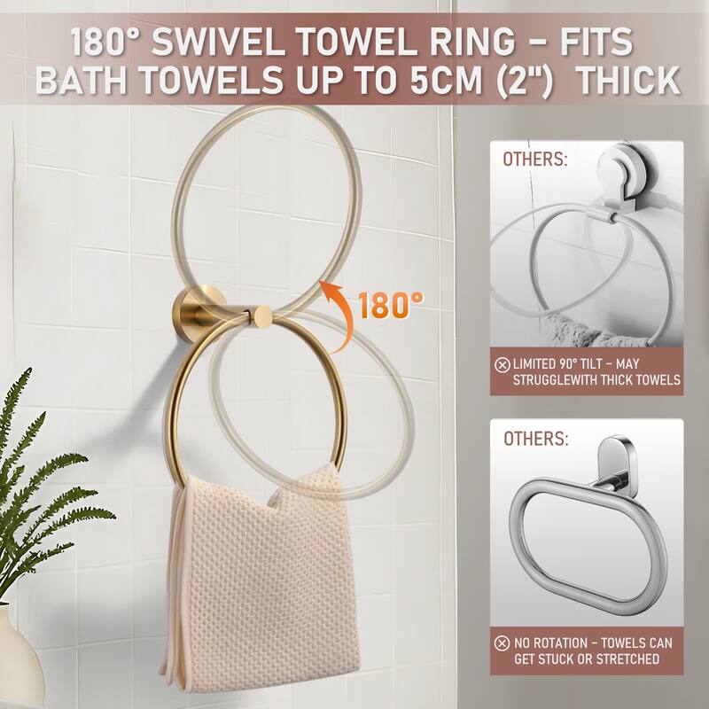 WOWOW 6-Piece Bath Hardware Set with Mounting Hardware