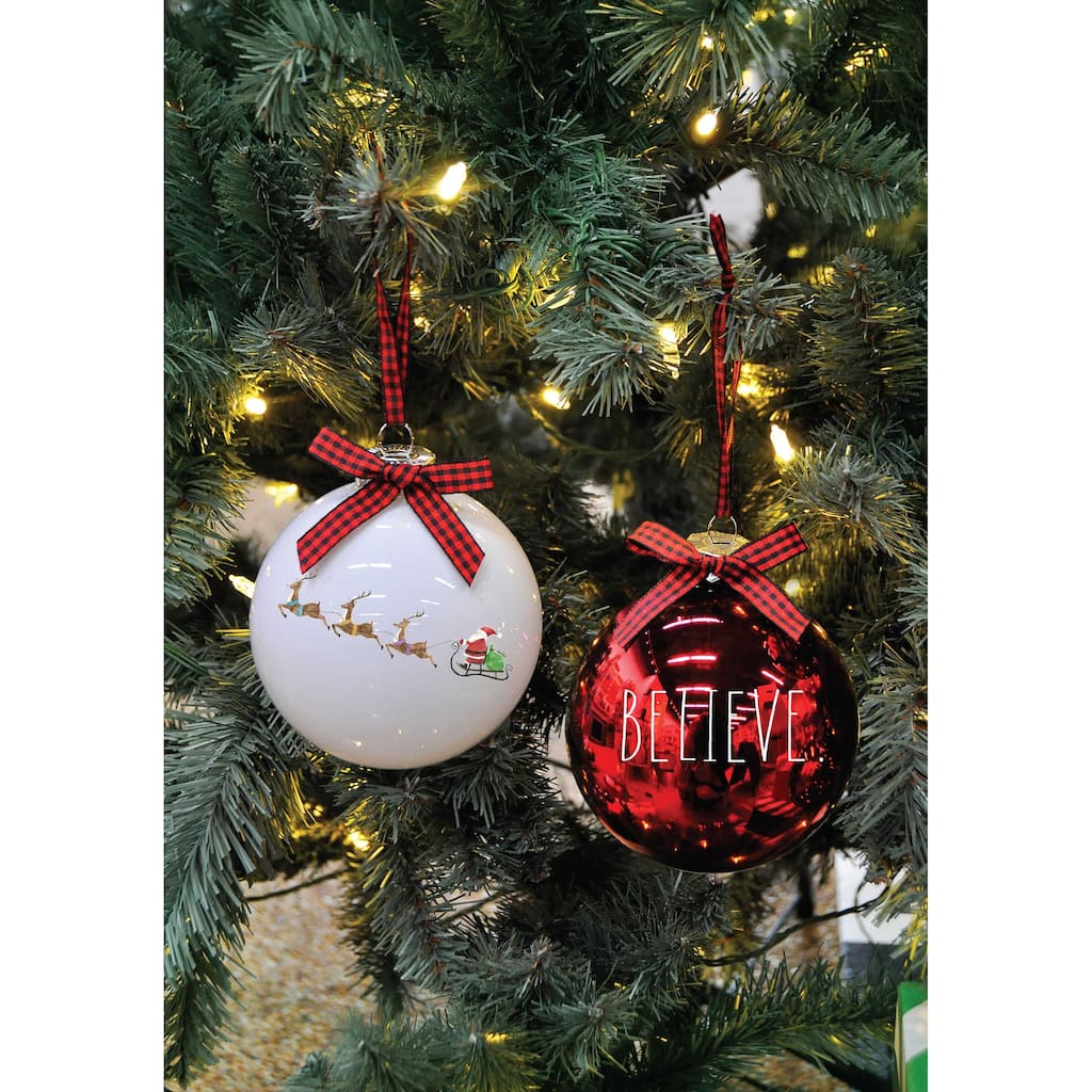 Rae Dunn Set of 2 CHRISTMAS Ornaments