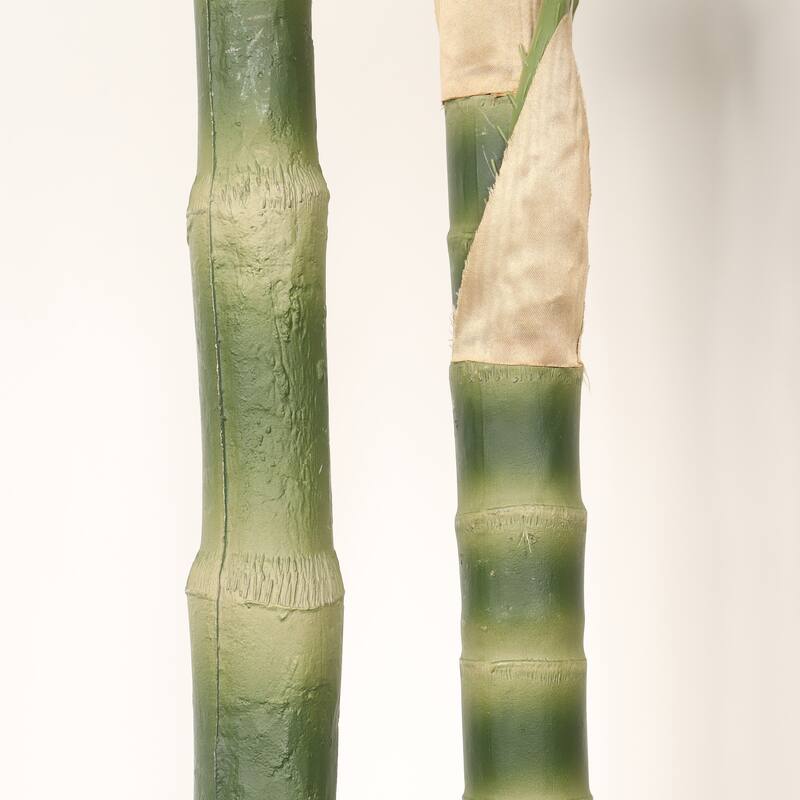 6FT Golden Cane Artificial Palm Tree, Tropical Fake Plant for Indoor Outdoor Decoration, Faux Palm, 1pc/set - Green Leaves