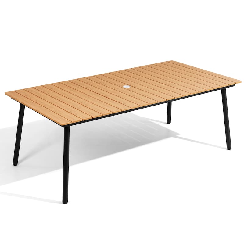 VredHom Outdoor Patio Aluminum Dining Table - Brown - 82.7 inches