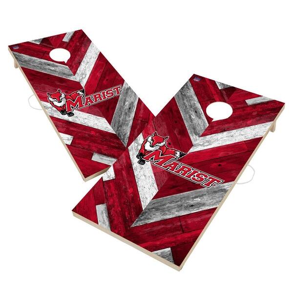 slide 2 of 6, Marist College Red Foxes Cornhole Board Set 16 Years and Up