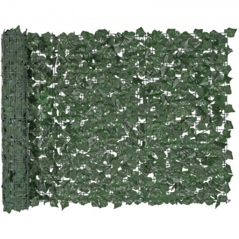 Green Silk Ivy Privacy Fence Wall Screen, 39x98 inches UV-Resistant Decorative Panel - 98” L x 39” H