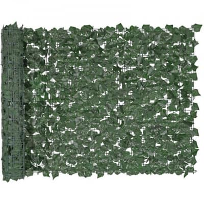 Green Silk Ivy Privacy Fence Wall Screen, 39x98 inches UV-Resistant Decorative Panel - 98” L x 39” H
