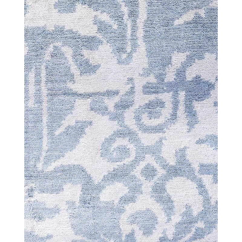 Modern One-of-a-Kind Hand-Knotted Area Rug - Ivory, 9' 1" x 12' 2" - 9' 1" x 12' 2"