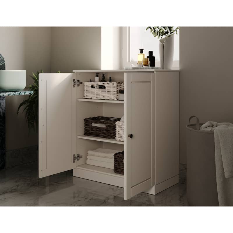 Palace Imports 100% Solid Wood 32" Bathroom Cabinet with Solid Doors and Adjustable Shelves