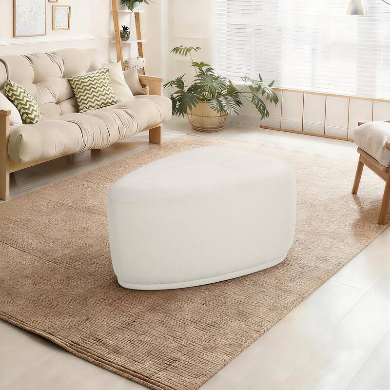 Modern Triangular Upholstered Accent Ottoman