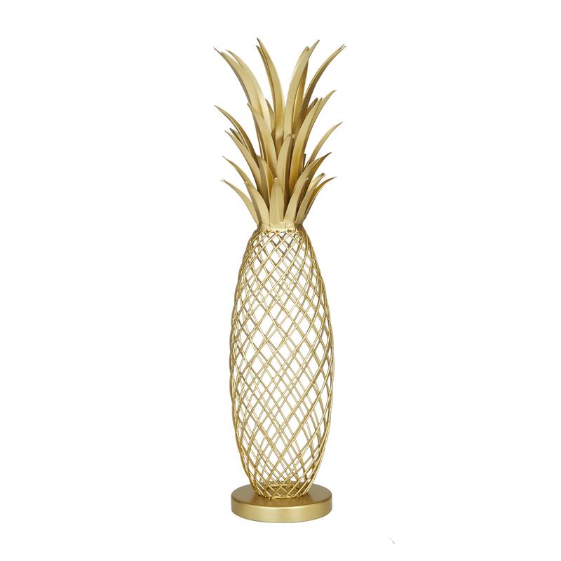 Gold Metal Pineapple Fruit Decorative Sculpture