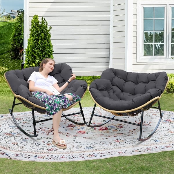 Outdoor Chair HARELA Patio Outdoor Rocking Chair, Rocking Chair