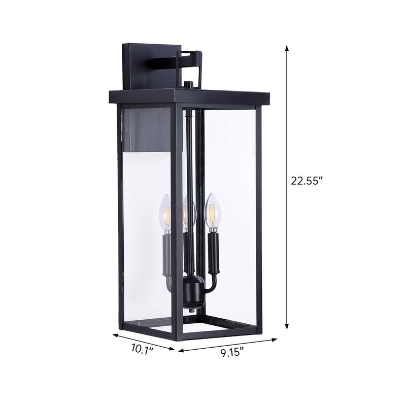 Outdoor Iron Rectangular Wall Light