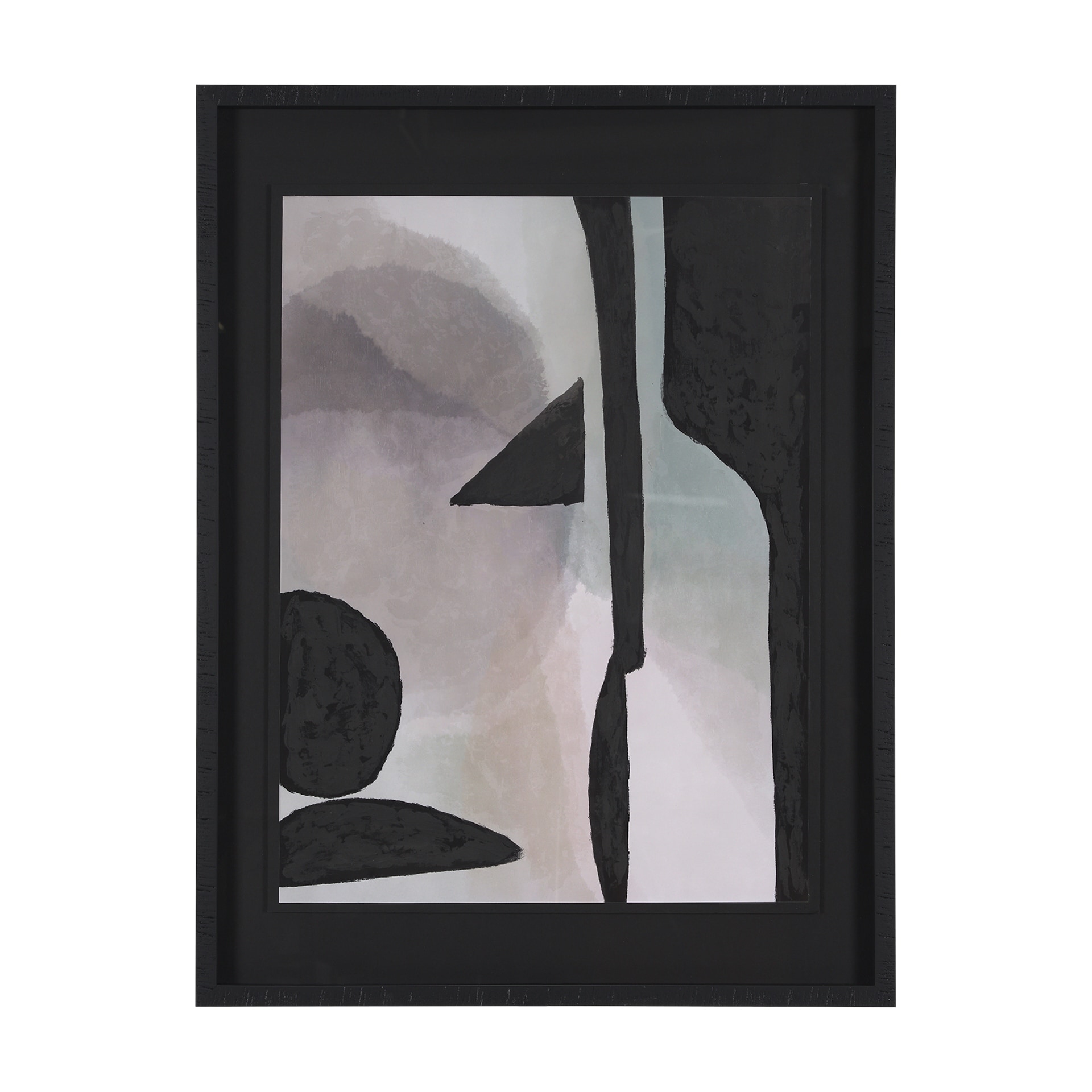 Mercana Shape Shift - Arrange by Mercana Studio Hand Embellished Textured Framed Art Print Matted under Glas
