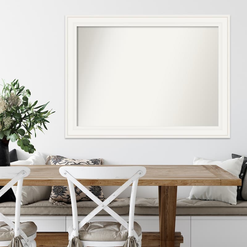 Non-Beveled Wall Mirror - Ridge Black Frame