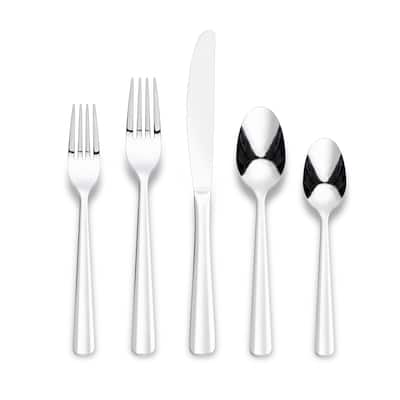ALICJA Stainless Steel 42 Pieces Flatware Set with Buffet - 10.71" H x 14.37" W x 1.77" D