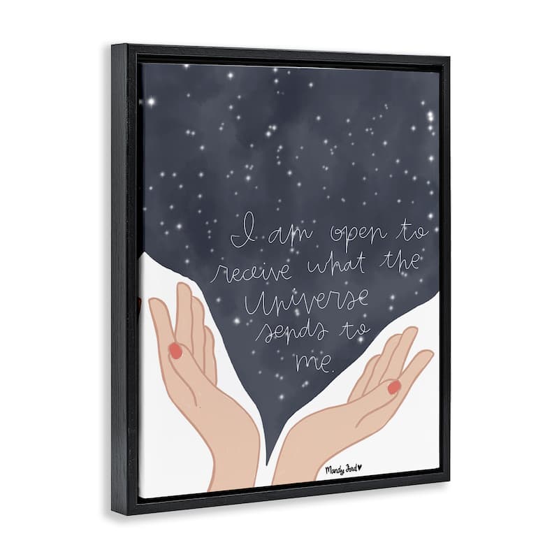 Stupell Receive What Universe Sends Framed Floater Canvas Wall Art Design By Mandy Ford Art + Illustration