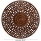 preview thumbnail 13 of 11, Wooden Handmade Intricately Carved Floral Wall Decor with Mandala Design - Brown or White