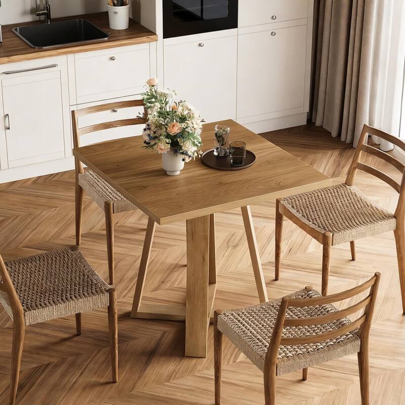 31.5" Square Dining Table for 2-4, Small Kitchen Dinner Table for Apartment - 31.5" W x 31.5" D x 29.53" H