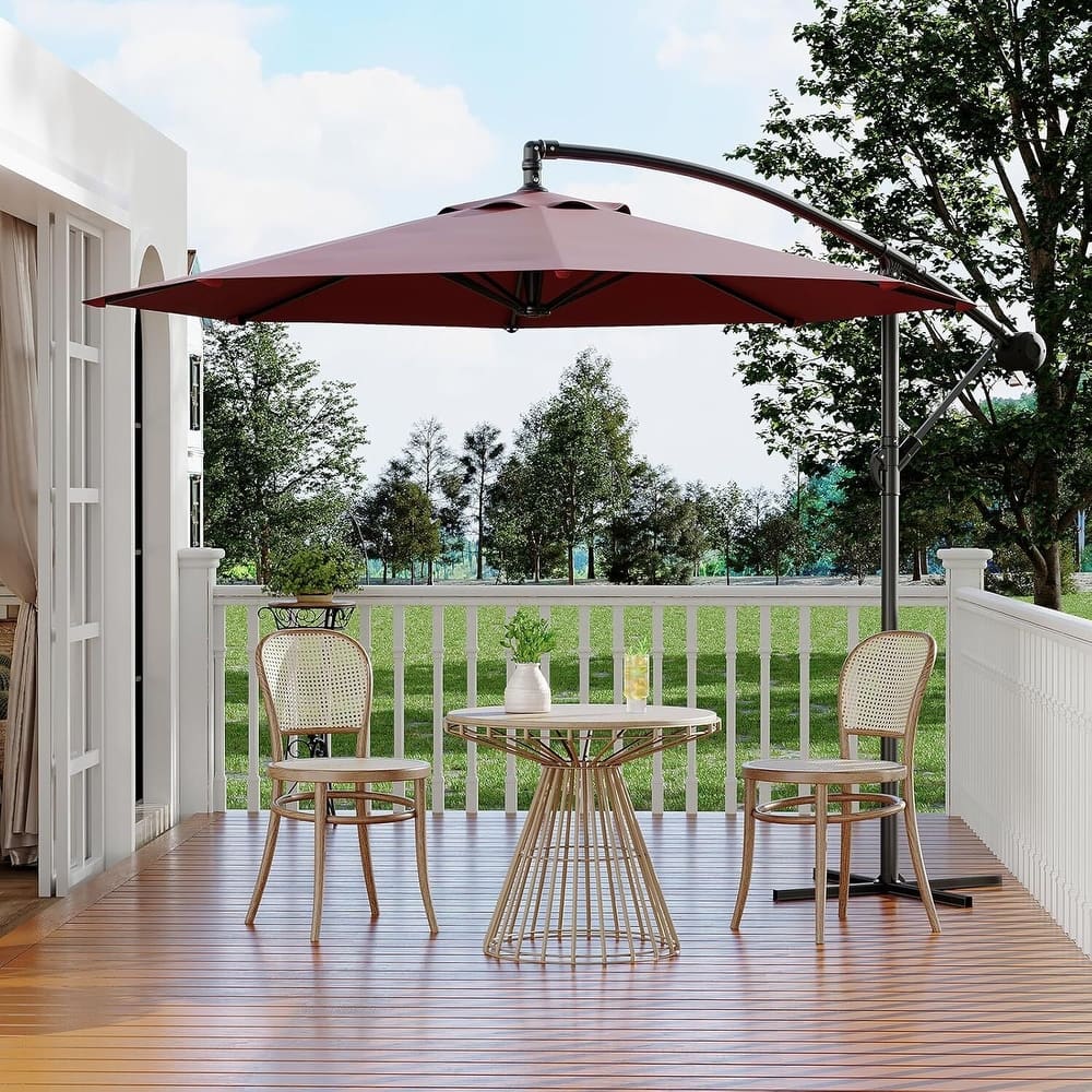 10FT UV Protection Cantilever Umbrella Outdoor Patio