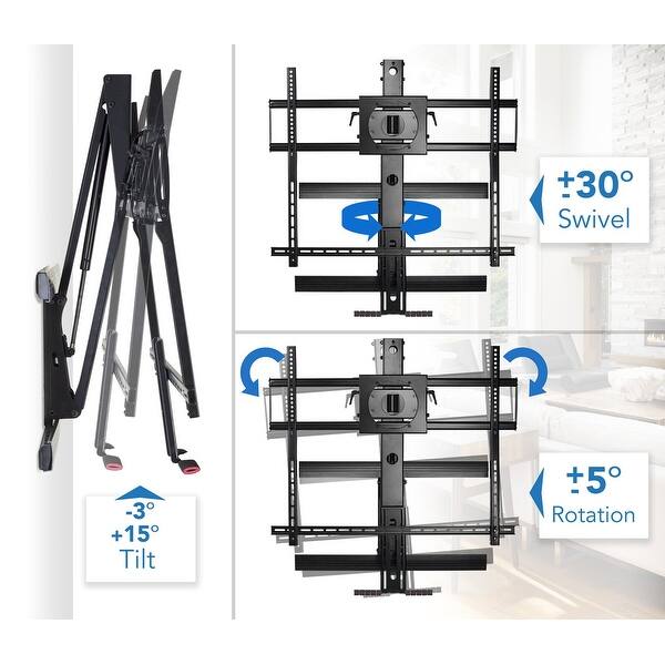 Shop Mount It Heavy Duty Fireplace Mantel Tv Mount Pull Down