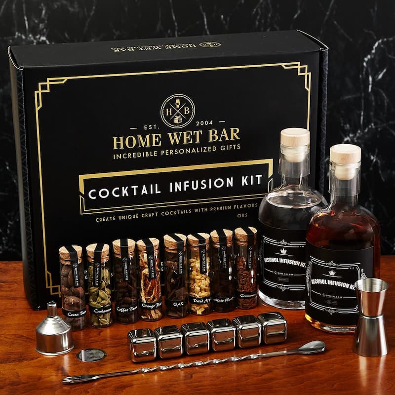 Speakeasy DIY Cocktail Infusion Kit, 15pc Mixology Set for Vodka, Gin, & Whiskey Lovers