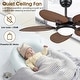 preview thumbnail 61 of 64, 44"/52" Palm Leaf Tropical Ceiling Fan with Light and Remote,Indoor and Outdoor Ceiling Fan,Waterproof